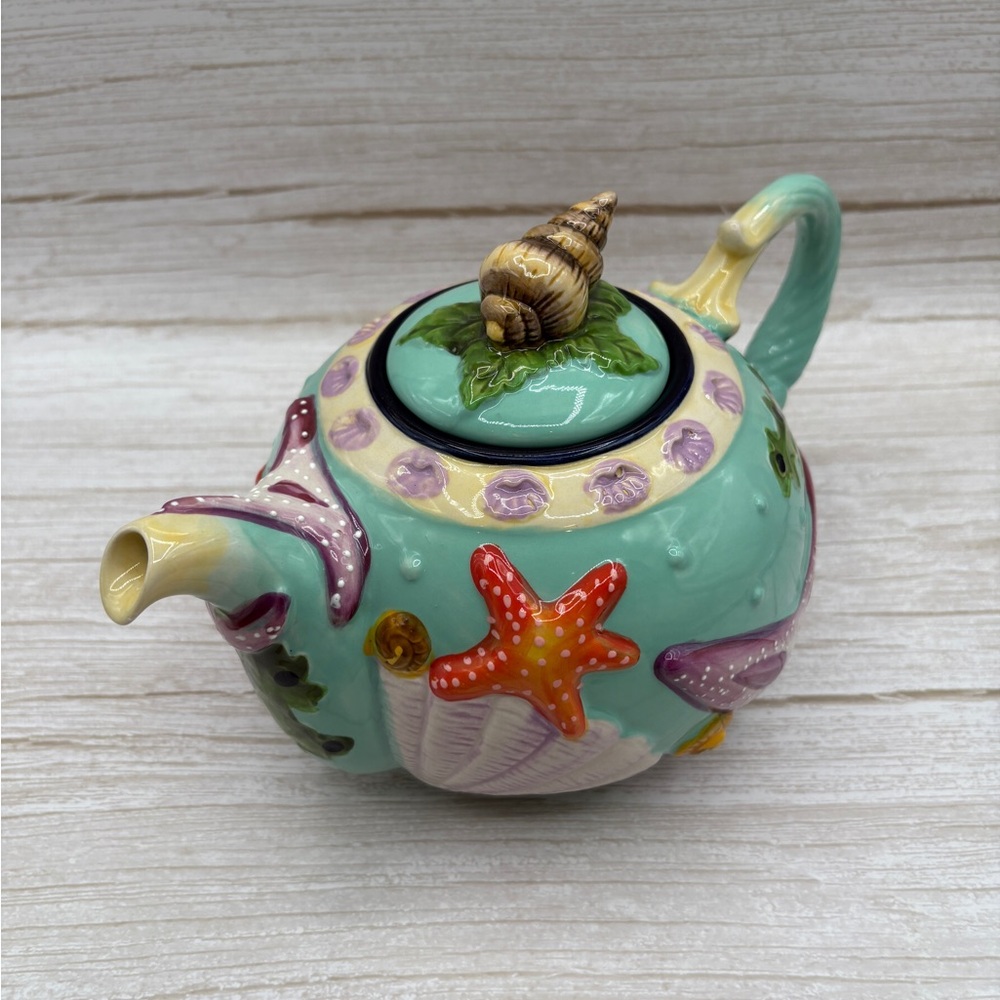 Blue Sky Starfish Teapot